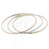 Oro Laminado Trio Bangle, Gold Filled Style Polished, Tricolor, 5.233.009.06