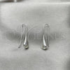 Sterling Silver Long Earring, Hollow Design, Polished, Silver Finish, 02.407.0017