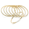 Oro Laminado Semanario Bangle, Gold Filled Style Polished, Golden Finish, 5.232.002.02
