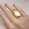 Oro Laminado Elegant Ring, Gold Filled Style Chunky Design, Polished, Golden Finish, 01.213.0052