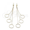 Oro Laminado Long Earring, Gold Filled Style Golden Finish, 02.63.0623