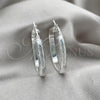 Sterling Silver Medium Hoop, Diamond Cutting Finish, Silver Finish, 02.389.0143.40