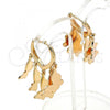 Oro Laminado Huggie Hoop, Gold Filled Style Butterfly Design, Polished, Golden Finish, 02.63.2722.15