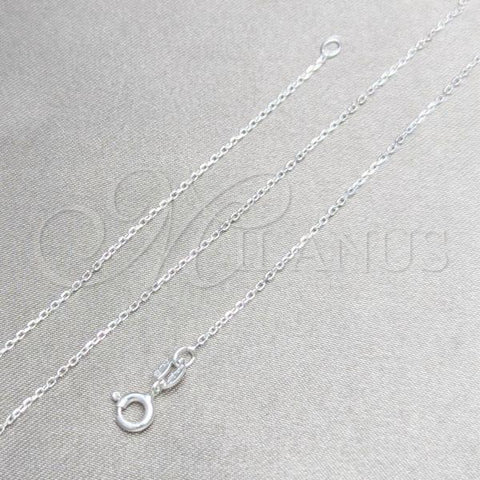 Sterling Silver Basic Necklace, Polished, Silver Finish, 04.420.0039.18