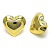 Oro Laminado Stud Earring, Gold Filled Style Chunky and Hollow Design, Polished, Golden Finish, 02.213.0669