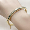 Oro Laminado Individual Bangle, Gold Filled Style Diamond Cutting Finish, Golden Finish, 07.168.0015.1.06