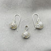 Sterling Silver Earring and Pendant Adult Set, Love Knot Design, Polished, Silver Finish, 10.396.0001