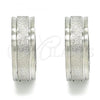 Stainless Steel Huggie Hoop, Matte Finish, Steel Finish, 02.230.0059.20