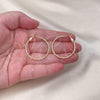 Oro Laminado Medium Hoop, Gold Filled Style Diamond Cutting Finish, Golden Finish, 02.93.0008.30