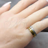Stainless Steel Mens Ring, Polished, Golden Finish, 01.63.0653.08