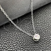 Sterling Silver Fancy Necklace, Flower and Rolo Design, with White Cubic Zirconia, Polished, Silver Finish, 04.401.0019.18