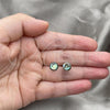 Sterling Silver Stud Earring, Ball Design, with Volcano Opal, Polished, Silver Finish, 02.410.0001.5