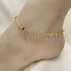 Oro Laminado Basic Anklet, Gold Filled Style Curb Design, Polished, Golden Finish, 03.02.0093.10