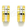 Stainless Steel Huggie Hoop, Polished, Two Tone, 02.230.0057.20