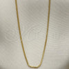 Oro Laminado Basic Necklace, Gold Filled Style Box Design, Polished, Golden Finish, 5.222.040.24