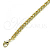 Oro Laminado Basic Anklet, Gold Filled Style Miami Cuban Design, Polished, Golden Finish, 04.213.0244.10