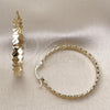 Oro Laminado Medium Hoop, Gold Filled Style Diamond Cutting Finish, Golden Finish, 02.170.0518.40
