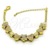 Oro Laminado Fancy Bracelet, Gold Filled Style Little Girl and Heart Design, Polished, Golden Finish, 03.63.2263.07