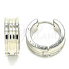 Stainless Steel Huggie Hoop, Polished, Steel Finish, 02.230.0053.20
