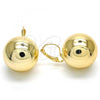 Oro Laminado Leverback Earring, Gold Filled Style Polished, Golden Finish, 02.122.0108
