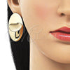 Oro Laminado Stud Earring, Gold Filled Style Polished, Golden Finish, 02.385.0032