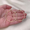 Oro Laminado Large Hoop, Gold Filled Style Diamond Cutting Finish, Golden Finish, 02.93.0011.50
