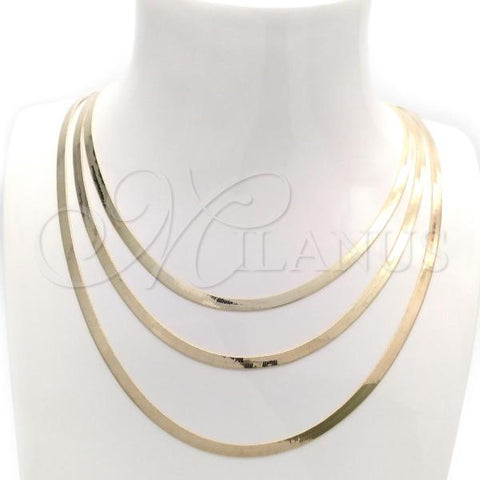 Oro Laminado Basic Necklace, Gold Filled Style Polished, Golden Finish, 04.02.0012.20