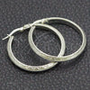 Sterling Silver Medium Hoop, Diamond Cutting Finish, Silver Finish, 02.389.0119.30