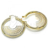 Oro Laminado Medium Hoop, Gold Filled Style Polished, Tricolor, 02.63.2643.1.40