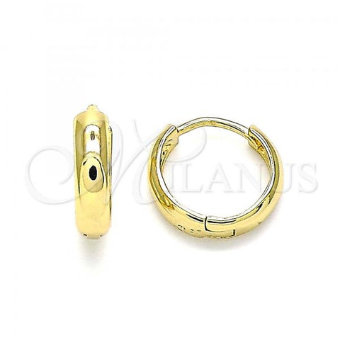 Oro Laminado Huggie Hoop, Gold Filled Style Polished, Golden Finish, 02.210.0520.12