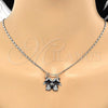 Rhodium Plated Pendant Necklace, Little Girl Design, Polished, Rhodium Finish, 04.106.0018.1.20