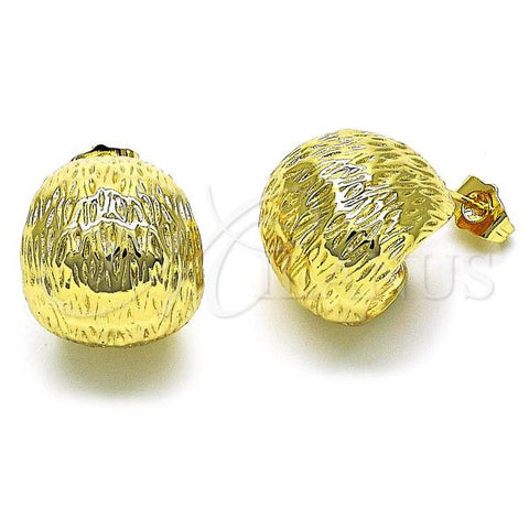 Oro Laminado Small Hoop, Gold Filled Style Chunky Design, Polished, Golden Finish, 02.163.0240.20
