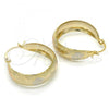 Oro Laminado Medium Hoop, Gold Filled Style Polished, Tricolor, 02.106.0001.1.30