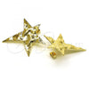 Oro Laminado Stud Earring, Gold Filled Style Star Design, Polished, Golden Finish, 02.213.0406