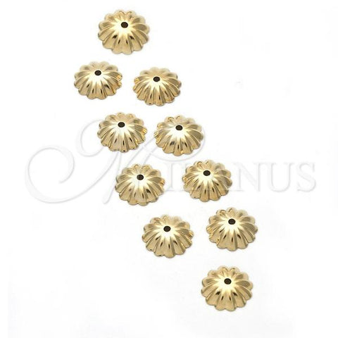 Oro Laminado Cap, Gold Filled Style Flower Design, Diamond Cutting Finish, Golden Finish, 12.63.0020.2