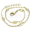Oro Laminado Basic Anklet, Gold Filled Style Polished, Golden Finish, 04.213.0227.10