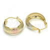 Oro Laminado Small Hoop, Gold Filled Style Polished, Tricolor, 02.106.0009.1.20