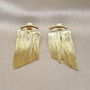 Oro Laminado Long Earring, Gold Filled Style Polished, Golden Finish, 02.341.0172