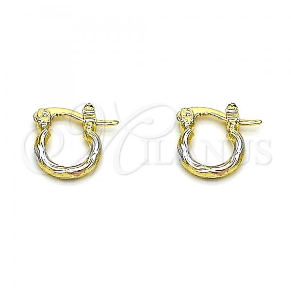 Oro Laminado Small Hoop, Gold Filled Style Polished, Tricolor, 02.96.0080.2.10