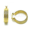 Oro Laminado Small Hoop, Gold Filled Style Diamond Cutting Finish, Golden Finish, 5.142.022.2