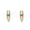 Stainless Steel Huggie Hoop, Polished, Two Tone, 02.255.0015.10