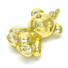 Oro Laminado Fancy Pendant, Gold Filled Style Teddy Bear Design, Polished, Golden Finish, 05.362.0002