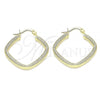 Oro Laminado Small Hoop, Gold Filled Style Diamond Cutting Finish, Golden Finish, 02.213.0253.25