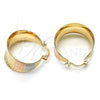 Oro Laminado Small Hoop, Gold Filled Style Diamond Cutting Finish, Tricolor, 02.65.2572.20