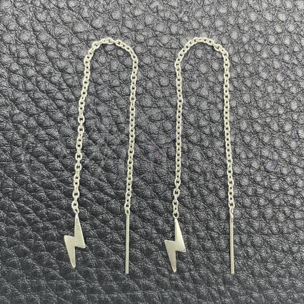 Sterling Silver Threader Earring, Polished, Silver Finish, 02.401.0079