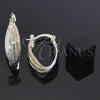 Oro Laminado Medium Hoop, Gold Filled Style Diamond Cutting Finish, Tricolor, 5.155.023