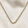 Oro Laminado Basic Necklace, Gold Filled Style Rolo Design, Polished, Golden Finish, 04.213.0352.24