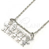 Rhodium Plated Pendant Necklace, Little Girl Design, Polished, Rhodium Finish, 04.106.0016.1.20