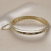 Oro Laminado Individual Bangle, Gold Filled Style Diamond Cutting Finish, Golden Finish, 07.168.0015.1.06