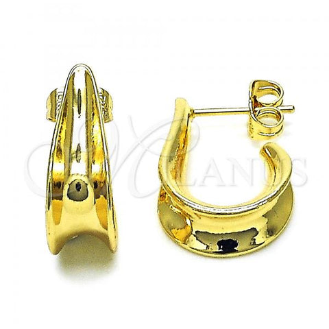 Oro Laminado Small Hoop, Gold Filled Style Polished, Golden Finish, 02.163.0204.16